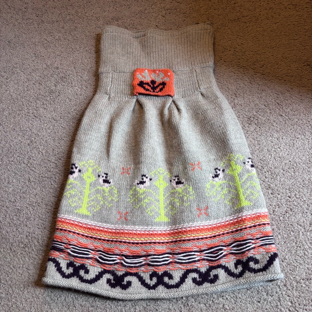 Anthropologie Sleeping On Snow Strapless Wool Knit Sweater Dress Size XS